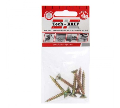 Саморез ШУж 6,0х40 пот. гол. (7 шт) - пакет ( 0,035 кг)  102517  Tech-KREP
