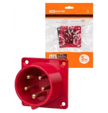 Вилка 615 скрытая 3Р+РЕ+N 16А 380В IP44  SQ0607-0003  TDM