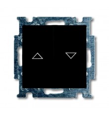 ABB Basic 55 Шато (чёрный) Выключатель жалюзийный  1012-0-2176   2CKA001012A2176  ABB