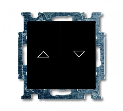 ABB Basic 55 Шато (чёрный) Выключатель жалюзийный кнопочный  1413-0-1098   2CKA001413A1098  ABB