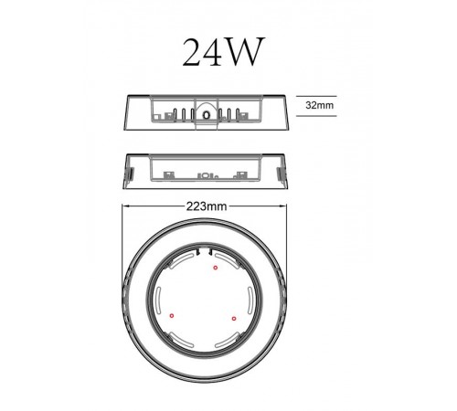 Светильник светодиодный LED 19-24-6K накладной круглый 24Вт 6500К  Б0057432  ЭРА