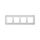 Simon 82 Рамка декоративная, 4 поста, Select, S82 Detail, белый-алюминий  8201640-243  Simon