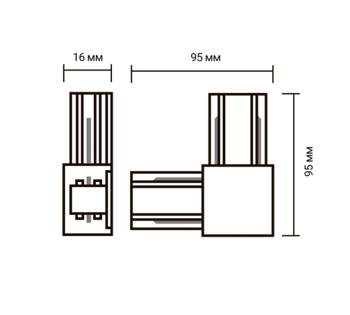 Коннектор для встраиваемого шинопровода белый L-образный PTR/R CL-WH  .5031876  Jazzway