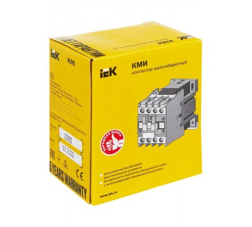 Контактор КМИ-11210 12А 230В/АС3 1НО   KKM11-012-230-10  IEK
