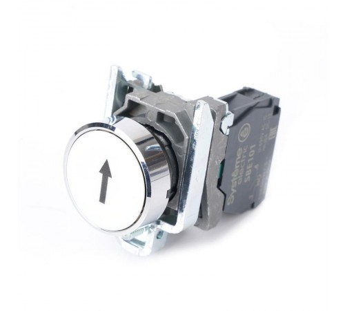Кнопка SB4 в сборе модульная 22мм белая металл 1НО с марк "стрелка вверх"  SB4BA3341  SE