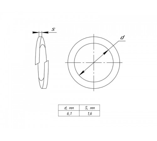 Шайба гровер M6(300 шт)  shgr6  EKF