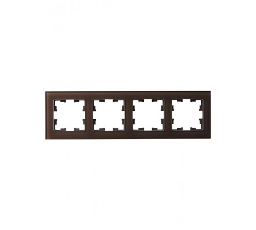 BRITE Рамка 4-ая РУ-4-2-БрТБ стекло темная бронза  BR-M42-G-K45  IEK