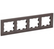 BRITE Рамка 4-ая РУ-4-2-БрТБ стекло темная бронза  BR-M42-G-K45  IEK
