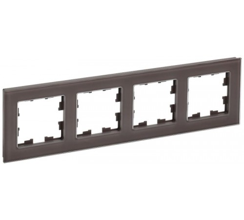 BRITE Рамка 4-ая РУ-4-2-БрТБ стекло темная бронза  BR-M42-G-K45  IEK