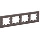 BRITE Рамка 4-ая РУ-4-2-БрТБ стекло темная бронза  BR-M42-G-K45  IEK