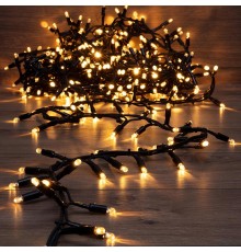 Гирлянда Кластер 10 м, 400 LED, черный каучук, IP67, соединяемая, цвет свечения теплый белый  315-266  NEON-NIGHT