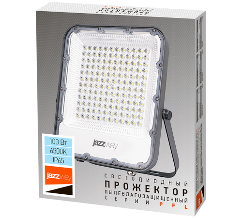 Прожектор светодиодный PFL- S4- 100w 6500K 80° IP65  .5036437  JAZZWAY