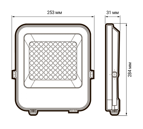 Прожектор светодиодный PFL- S4- 100w 6500K 80° IP65  .5036437  JAZZWAY