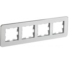 BRITE Рамка 4-ая РУ-4-1-Бр металл алюминий RE  BR-M42-M-01-K47  IEK