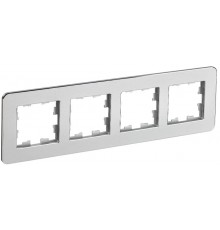 BRITE Рамка 4-ая РУ-4-1-Бр металл алюминий RE  BR-M42-M-01-K47  IEK