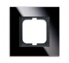Рамка 1-постовая, серия carat, чёрное стекло  1754-0-4322   2CKA001754A4322  ABB