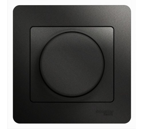 Glossa Антрацит Светорегулятор (диммер) поворотный, 300Вт (в сборе)  GSL000734  SE