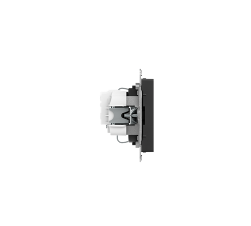 Механизм розетки, 16А, с заземлением, со шторками, чёрный Эпика EKF  UP1-SOB-111  EKF