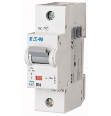 Выключатель автоматический однополюсный PLHT-С80 80А С 20кА  247987  EATON