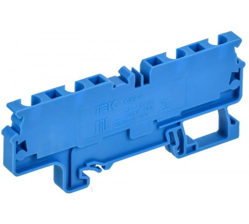 ARMAFIX Клемма пруж. CX4-4 BU 4мм2 4-конт. синяя  AF-CT40-00-4-K07-004  IEK