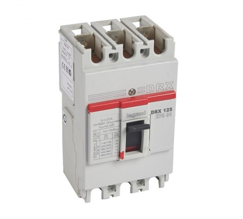 DRX125 термомагнитный 20A 3П 10KA  027001  Legrand
