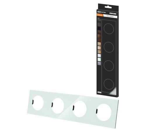 Рамка четверная фисташковая, стекло, "Байкал"   SQ1819-0105  TDM