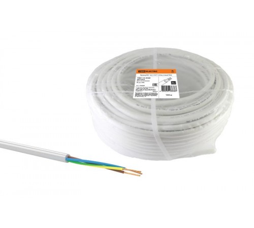 Провод ПВС 3х2,5 ГОСТ (100м), белый  SQ0118-0040  TDM