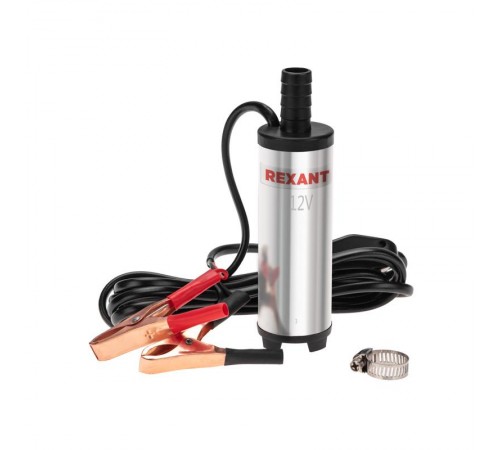 Насос перекачки топлива погружной 12В, 12,5л/мин, без фильтра, 38мм  80-0213  REXANT