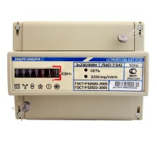 Счетчик ЦЭ-6803В 1 3ф 1-7.5А 230В 1 класс точн. 1 тариф. 4пр М7Р31 DIN-рейка  101003001011068  Энергомера