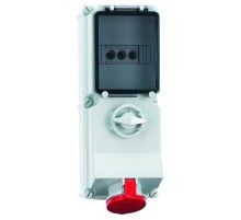 Розетка настенная + предох . 16А 5р 400v 6hIP44 1776 I 1776-Bals I Bals