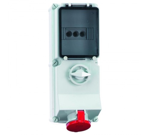 Розетка настенная + предох . 16А 5р 400v 6hIP44 1776 I 1776-Bals I Bals
