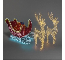 Фигура олени с санями   503-112  NEON-NIGHT