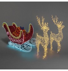 Фигура олени с санями   503-112  NEON-NIGHT