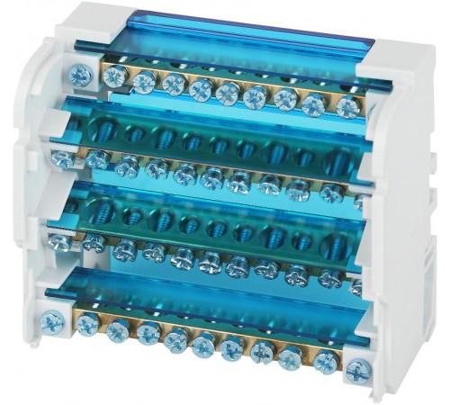 Аксессуары для клемм NO-224-16 ЭРА Шины на DIN-рейку в корпусе (кросс-модуль) ШНК 4х11 3L+PEN  Б0043934  ЭРА