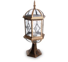 Светильник садово-парковый PL171 60W 230V E27 205*180*500мм черное золото (на постамент 0,51М)  11339  FERON