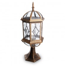 Светильник садово-парковый PL171 60W 230V E27 205*180*500мм черное золото (на постамент 0,51М)  11339  FERON