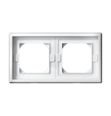 ArtGallery Белый Рамка 2-постовая IP44,  БЕЛЫЙ  GAL440102  SE