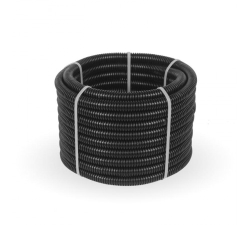 Труба гофрированная ПНД легкая 350 Н черная с/з д25 (10м/уп) безгалогенная (HF) стойкая к УФ   PR02.0126  Промрукав