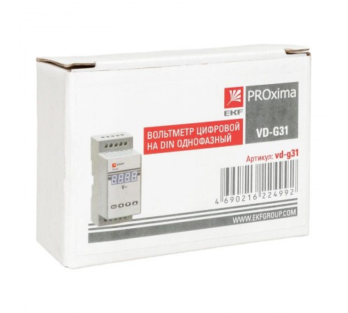 Вольтметр VM-DG31 цифровой на DIN однофазный  vd-g31  EKF
