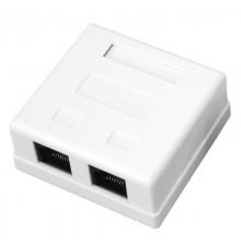 Розетка компьютерная 2-порта RJ-45(8P8C), категория 5е, внешняя  03-0151  REXANT