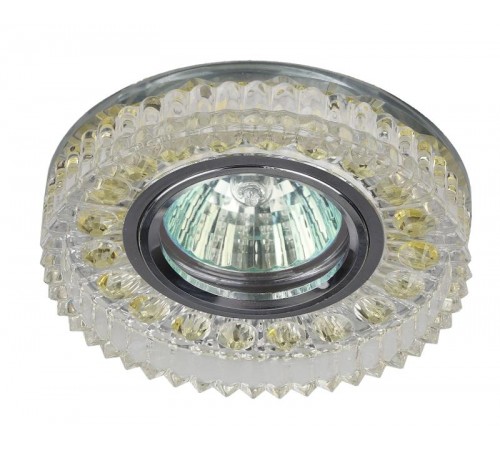 Светильник точечный встраиваемый под лампу DK LD14 MR16 50Вт GU5.3 прозрачный с подсветкой  Б0028079  ЭРА