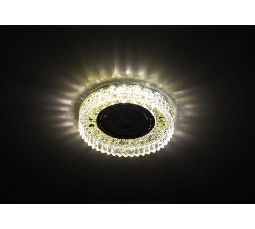 Светильник точечный встраиваемый под лампу DK LD14 MR16 50Вт GU5.3 прозрачный с подсветкой  Б0028079  ЭРА