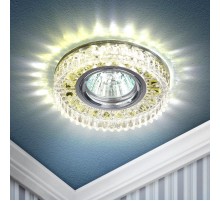 Светильник точечный встраиваемый под лампу DK LD14 MR16 50Вт GU5.3 прозрачный с подсветкой  Б0028079  ЭРА