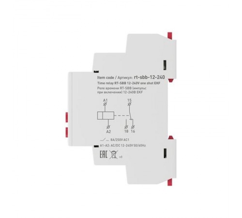 Реле времени RT-SBB (импульс при включении) 12-240В EKF PROximart-sbb-12-240EKF
