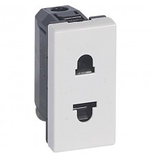 Розетка 2К евр/амер.ст. (1 мод.) Mosaic  077501  Legrand