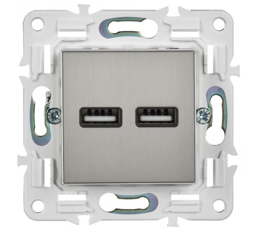 SKANDY Розетка USB A+A 3,1А SK-R15N никель  SK-U21-D31-K50  IEK