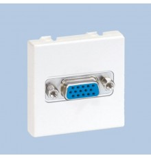 Simon Connect Плата с разъёмом VGA, D-sub, 15 pin, К45, винтовой зажим, "мама", белый  K100B-9  Simon
