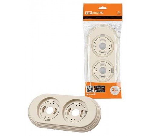 Рамка 2-х постовая сл. кость "Виви"   SQ1820-1390  TDM