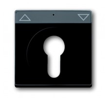 Накладка для механизма 2712/2713 USL, 2722/2723 USL, 2733 USL, поле для надписи, Future/Axcent/Carat/Династия, черный бархат  2CKA001710A3902  ABB