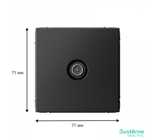 ArtGallery Базальт Розетка TV проходная 4DB, механизм  GAL001492  SE